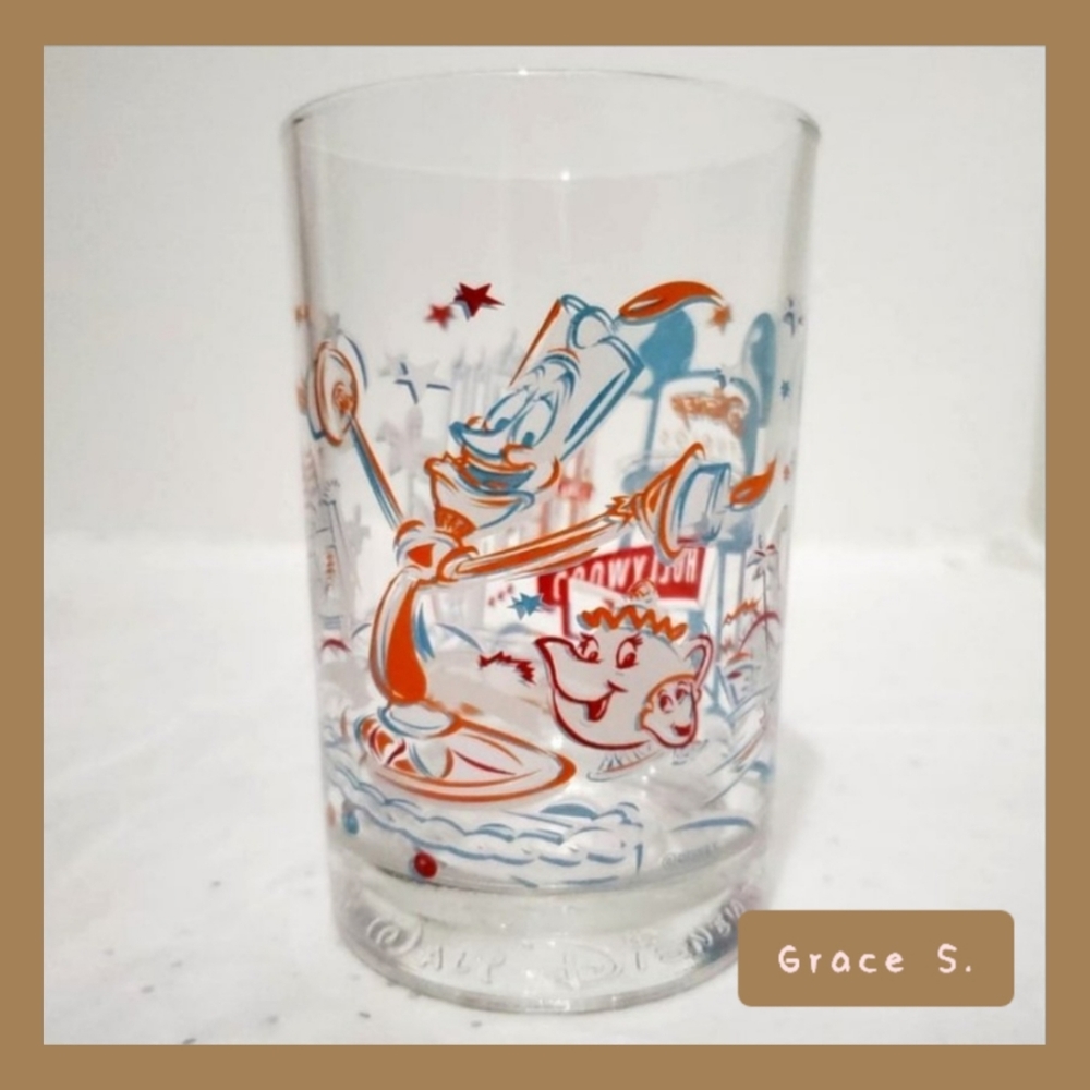 Walt Disney World Glass Souvenir Cup - Disney Stud